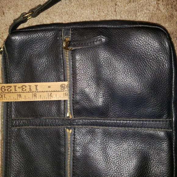 Women’s Leather Crossbody Bag FOSSIL Black Adjustable Strap - Picture 6 of 16